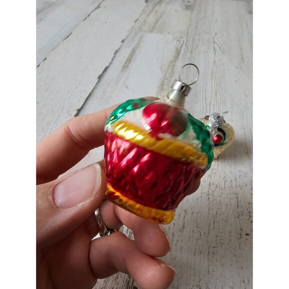 Vintage fruit basket glass Mercury ornament Maximus‎ tree mini - Picture 2 of 11